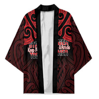 Personalised Keep Maori Wards New Zealand Kimono Stronger Together Aotearoa Taniko - Polynesian Pride