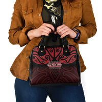 Keep Maori Wards New Zealand Shoulder Handbag Stronger Together Aotearoa Taniko - Polynesian Pride