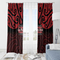 Keep Maori Wards New Zealand Window Curtain Stronger Together Aotearoa Taniko - Polynesian Pride