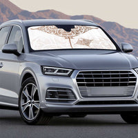 New Zealand Manta Ray Tattoo Auto Sun Shade Aotearoa Maori Haehae Beige - Polynesian Pride