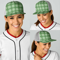 Green Hawaiian Quilt Baseball Net Cap Hawaii Pineapple Monstera Palaka Motifs LT14 - Polynesian Pride