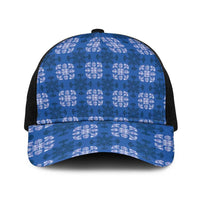Royal Blue Hawaiian Quilt Baseball Net Cap Hawaii Pineapple Monstera Palaka Motifs LT14 One Size Black Royal Blue - Polynesian Pride