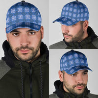 Royal Blue Hawaiian Quilt Classic Cap Hawaii Pineapple Monstera Palaka Motifs LT14 - Polynesian Pride