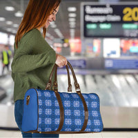 Royal Blue Hawaiian Quilt Travel Bag Hawaii Pineapple Monstera Palaka Motifs - Polynesian Pride
