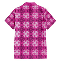Pink Hawaiian Quilt Hawaiian Shirt Hawaii Pineapple Monstera Palaka Motifs - Polynesian Pride