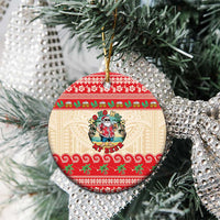 Mele Kalikimaka Hawaii Ceramic Ornament Funny Beer-Loving Santa Hawaiian Tropical - Polynesian Pride