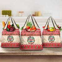 Mele Kalikimaka Hawaii Grocery Bag Funny Beer-Loving Santa Hawaiian Tropical - Polynesian Pride