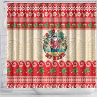 Mele Kalikimaka Hawaii Shower Curtain Funny Beer-Loving Santa Hawaiian Tropical LT14 - Polynesian Pride