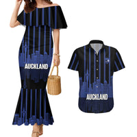 New Zealand Auckland Football Custom Couples Matching Mermaid Dress and Hawaiian Shirt Go City of Sails Est 2025