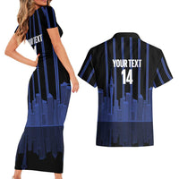 New Zealand Auckland Football Custom Couples Matching Short Sleeve Bodycon Dress and Hawaiian Shirt Go City of Sails Est 2025