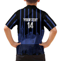 New Zealand Auckland Football Custom Family Matching Off Shoulder Short Dress and Hawaiian Shirt Go City of Sails Est 2025 LT14 - Polynesian Pride