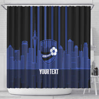 New Zealand Auckland Football Custom Shower Curtain Go City of Sails Est 2025