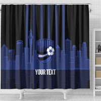 New Zealand Auckland Football Custom Shower Curtain Go City of Sails Est 2025