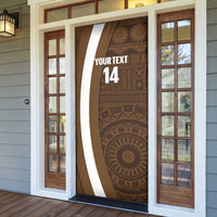 Bula Fiji Football Custom Door Cover One Vanua One Team Tapa Pattern