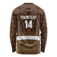 Bula Fiji Football Custom Long Sleeve Shirt One Vanua One Team Tapa Pattern LT14 - Polynesian Pride