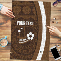 Bula Fiji Football Custom Puzzle One Vanua One Team Tapa Pattern