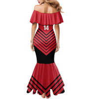 Hekari Papua New Guinea Football Custom Family Matching Mermaid Dress and Hawaiian Shirt Go PNG Red Army