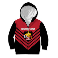 Hekari Papua New Guinea Football Custom Kid Hoodie Go PNG Red Army