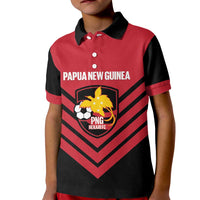 Hekari Papua New Guinea Football Custom Kid Polo Shirt Go PNG Red Army
