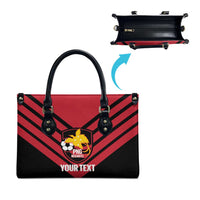 Hekari Papua New Guinea Football Custom Leather Bag Go PNG Red Army