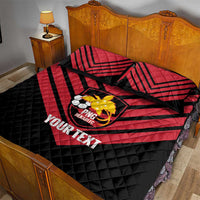 Hekari Papua New Guinea Football Custom Quilt Bed Set Go PNG Red Army