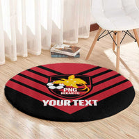 Hekari Papua New Guinea Football Custom Round Carpet Go PNG Red Army