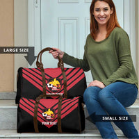 Hekari Papua New Guinea Football Custom Travel Bag Go PNG Red Army