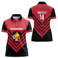 Hekari Papua New Guinea Football Custom Women Polo Shirt Go PNG Red Army