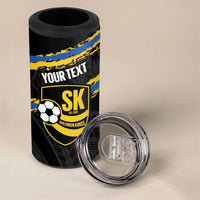 Kings Solomon Islands Football Custom 4 in 1 Can Cooler Tumbler Come On Solomons Polynesian Grunge Style