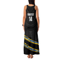 Kings Solomon Islands Football Custom Family Matching Tank Maxi Dress and Hawaiian Shirt Come On Solomons Polynesian Grunge Style