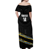 Kings Solomon Islands Football Custom Off Shoulder Maxi Dress Come On Solomons Polynesian Grunge Style