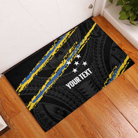 Kings Solomon Islands Football Custom Rubber Doormat Come On Solomons Polynesian Grunge Style