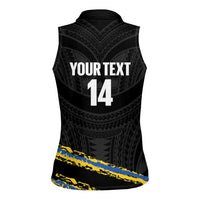 Kings Solomon Islands Football Custom Women Sleeveless Polo Shirt Come On Solomons Polynesian Grunge Style
