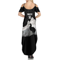New Zealand South Island Football Custom Family Matching Summer Maxi Dress and Hawaiian Shirt Aoraki Mount Cook With Kiwi Maori Pattern
