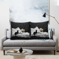 New Zealand South Island Football Custom Pillow Cover Aoraki Mount Cook With Kiwi Maori Pattern