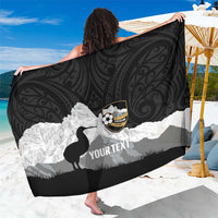 New Zealand South Island Football Custom Sarong Aoraki Mount Cook With Kiwi Maori Pattern