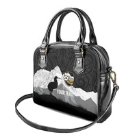 New Zealand South Island Football Custom Shoulder Handbag Aoraki Mount Cook With Kiwi Maori Pattern