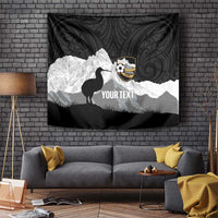 New Zealand South Island Football Custom Tapestry Aoraki Mount Cook With Kiwi Maori Pattern