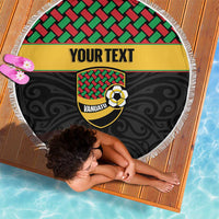 Vanuatu Football Custom Beach Blanket Go Chiefs Basket-weave Pattern
