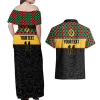 Vanuatu Football Custom Couples Matching Off Shoulder Maxi Dress and Hawaiian Shirt Go Chiefs Basket-weave Pattern