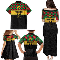 Vanuatu Football Custom Family Matching Puletasi and Hawaiian Shirt Go Chiefs Basket-weave Pattern
