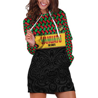 Vanuatu Football Custom Hoodie Dress Go Chiefs Basket-weave Pattern LT14 Black - Polynesian Pride