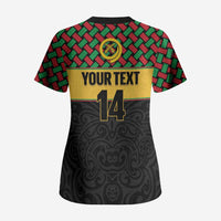 Vanuatu Football Custom Scrub Top Go Chiefs Basket-weave Pattern