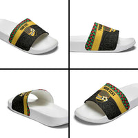 Vanuatu Football Custom Slide Sandals Go Chiefs Basket-weave Pattern