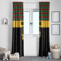 Vanuatu Football Custom Window Curtain Go Chiefs Basket-weave Pattern