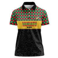 Vanuatu Football Custom Women Polo Shirt Go Chiefs Basket-weave Pattern