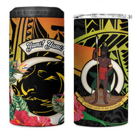 Vanuatu Boar Tusk Yumi Yumi Yumi 4 in 1 Can Cooler Tumbler Independens Dei Long God Yumi Stanap