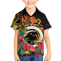 Vanuatu Boar Tusk Yumi Yumi Yumi Family Matching Long Sleeve Bodycon Dress and Hawaiian Shirt Independens Dei Long God Yumi Stanap