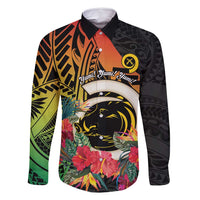 Vanuatu Boar Tusk Yumi Yumi Yumi Family Matching Off Shoulder Short Dress and Hawaiian Shirt Independens Dei Long God Yumi Stanap
