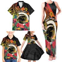 Vanuatu Boar Tusk Yumi Yumi Yumi Family Matching Tank Maxi Dress and Hawaiian Shirt Independens Dei Long God Yumi Stanap